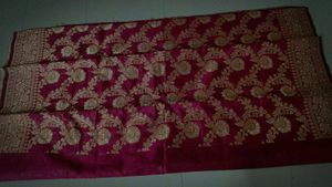 Banarasi Silk Saree - Elegant Pink &amp; Gold
