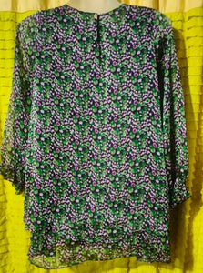 korean Floral Print Top