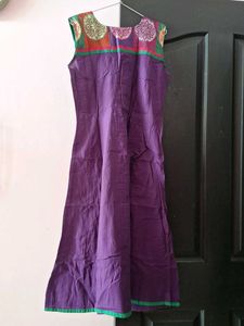 Vibrant Purple Ethnic Embroidered Rajasthani Kurti