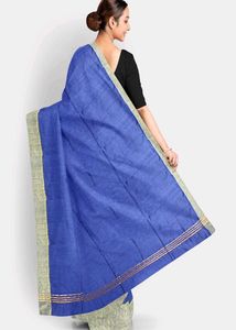 Elegant Blue Linen Saree