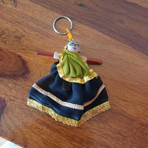 Rajasthani Doll Keychain/ Car/ Bag Charm