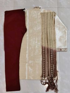 Elegant Embroidered Kurta Set with dupatta
