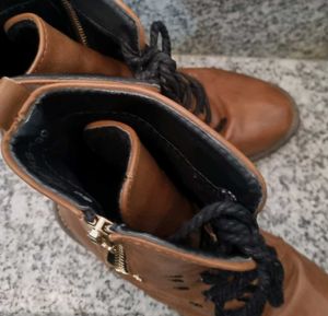 Brown Lace Up Boots