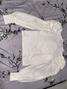 Baloon Sleeves Stylish White Top