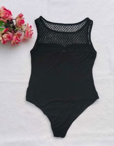 Black Sleeveless Bodysuit