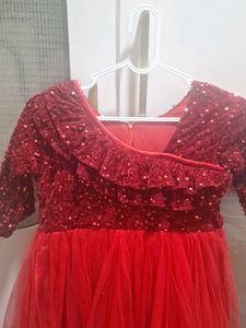 Red Sequin Party Dress