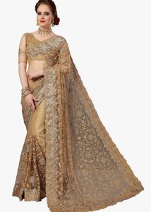 Nivah Fashion Women&#39;s Net Embroidery Stone Work Sa
