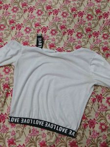 White &#39;LOVE&#39; Top