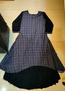 Stylish Grey & Black Kurta
