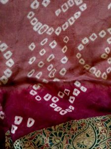 Silk Bandhani Fabric