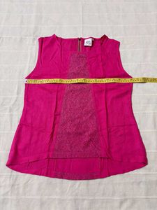 Lace Pink Sleeveless Top