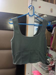 Green Crop Top