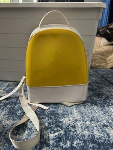 Yellow &amp; White Backpack
