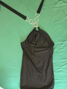Black Halter Mini Dress