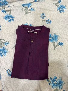 Stylish Purple Cotton Kurta