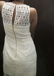 White Lace Mini Dress