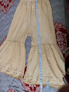 Ladies Tan Palazzo Pants