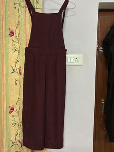 Maroon Dungaree Jumpsuit