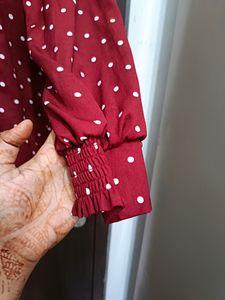 HARPA Red Doted Party wear Top
