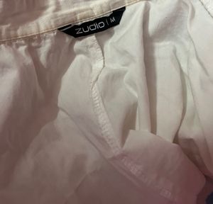 Fitted White Button-Down Mini Dress