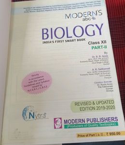 Modern&#39;s Abc Class Xll Biology Part -1,2