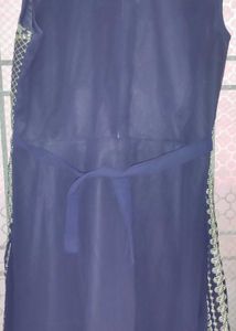 One Time Wear Navy Blue Designer Sharara For Girl