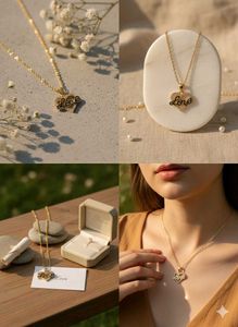 🔥BUY2GET 1 FREE🔥Gold 'Love' Heart Necklace