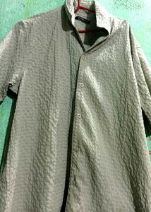 Textured Button-Down Shirt