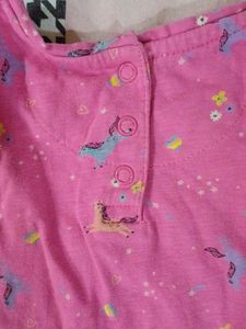 Girls Cute Pink Unicorn Top