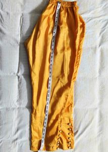 XL Kurta Pant dupatta Set In Golden Mustard Colour