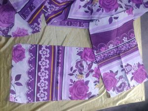 Cotten Levender Rose&#39;s White Dubble Bed Sheet🇶🇦