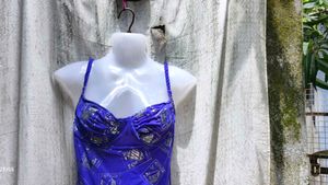 Blue Patterned One Piece