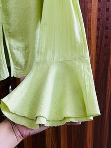 Lime Green Bell Sleeve Top