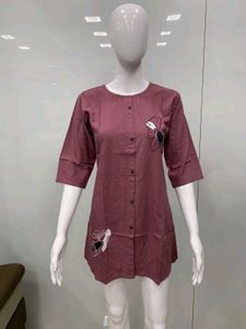 Purple Embroidered Tunic