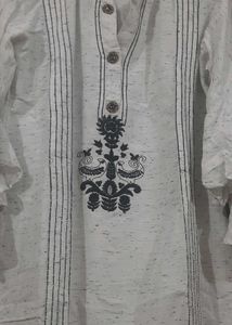 White Embroidered Kurti
