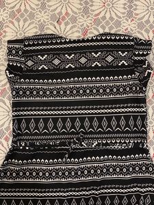 Black &amp; White Print Dress