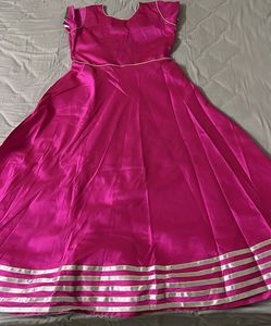 Dark Pink A-line Kurta Set