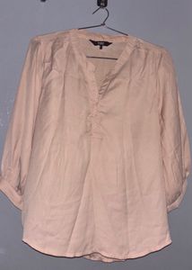 Nude 3/4 Sleeve Button Up