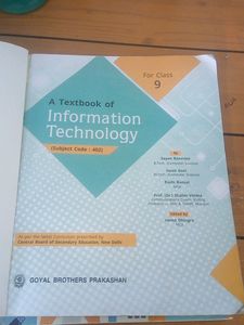 Information Technology For Class 9