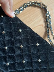 Accessorize Black Velvet Bag