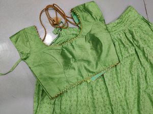 Mint Greet Lehenga Choli Set With Dupatta