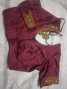 Embroidered Maroon Blouse