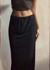 Slinky Black Long Skirt