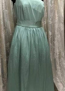 Aquamarine Colour One Shoulder Long Gown