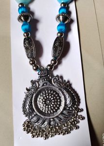 Beautiful ❤️ Silver And Blue 💙 Design Jewellery S