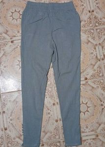 Casual Blue Linen Pants