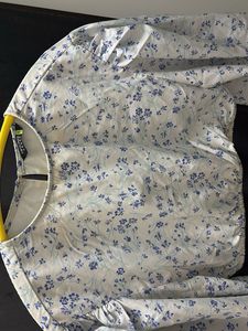 Floral Long Sleeve Crop Top