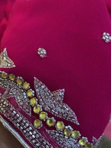 Rani Pink Party Wear Saree