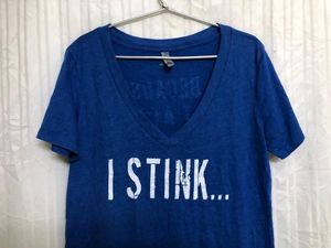 Next Level Blue V Neck T Shirt
