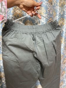 Olive Green Tie-Waist Pants
